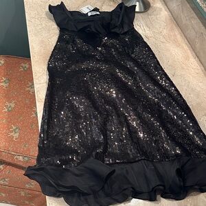 Moschino Cheap and Chic; Elegant sequined, stretchy Black Sleeveless Dress